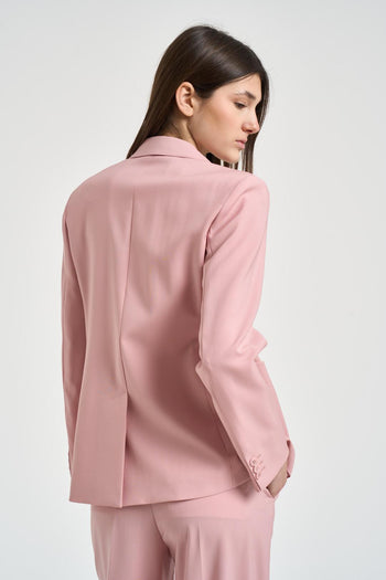 Blazer donna doppiopetto rosa - 4