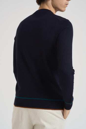 Maglia uomo girocollo blu - 9