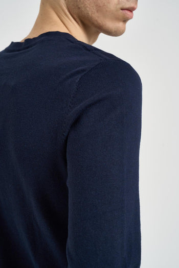 Maglia uomo girocollo blu - 4