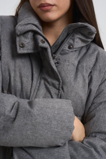 Piumino donna trapuntato grigio - 3