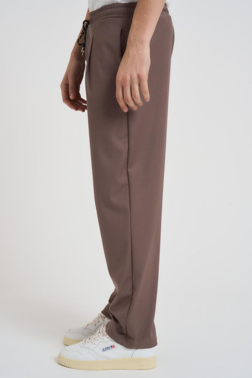 Pantalone uomo con elastico tortora - 2