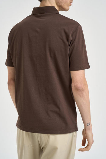 Polo uomo marrone - 4