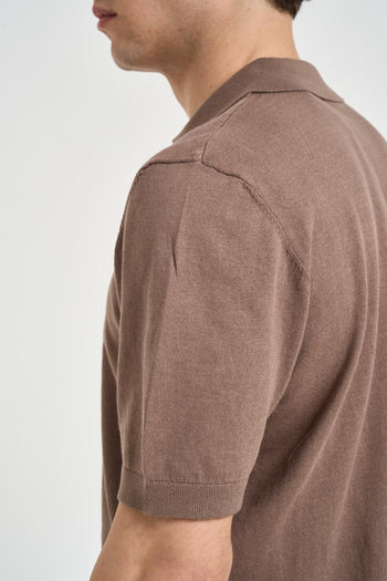 Polo uomo in maglia fango - 4