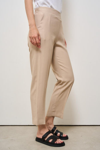 Pantalone donna a sigaretta beige - 6