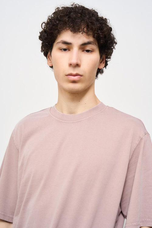 T-shirt uomo girocollo rosa - 2