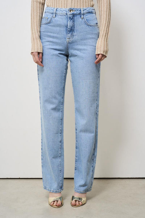 Jeans donna regular fit in denim chiaro