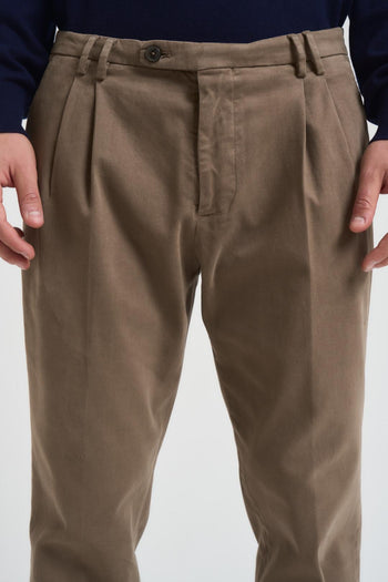 Pantalone uomo dritto fango - 5