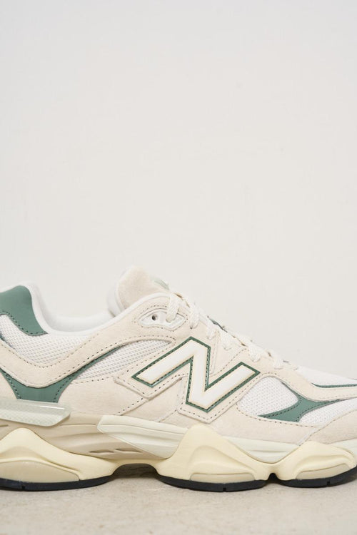 Sneakers uomo 9060 bianche e verde salvia - 2