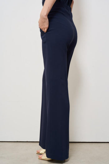 Pantalone donna dritto blu - 4