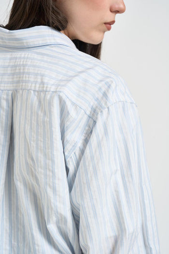 Camicia donna a righe bianca e azzurra - 6