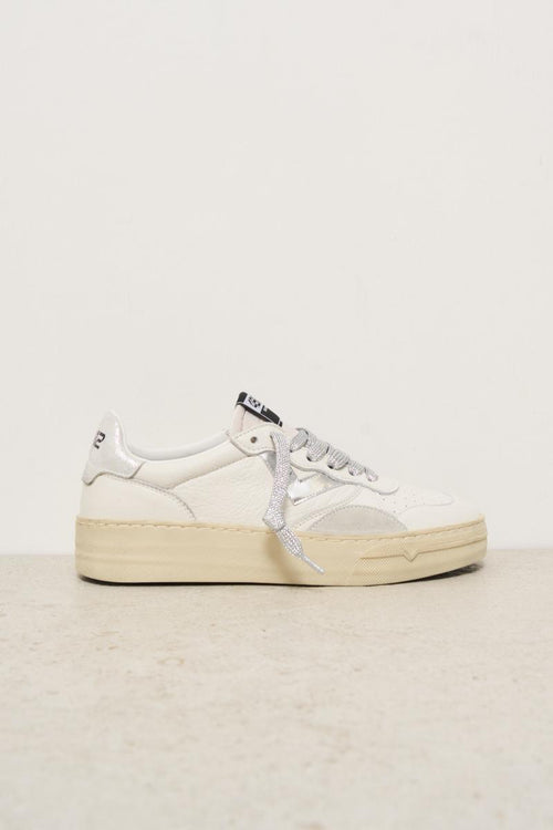 Sneakers donna bianco/argento