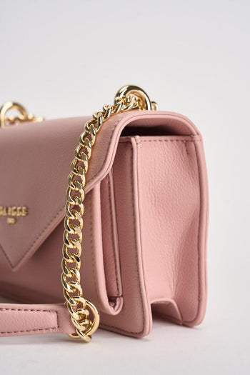Borsa donna a tracolla in ecopelle rosa - 5