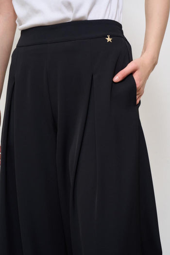 Pantalone donna a palazzo nero - 6