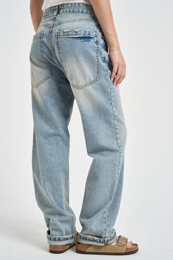 Jeans donna dritto con rotture - 4