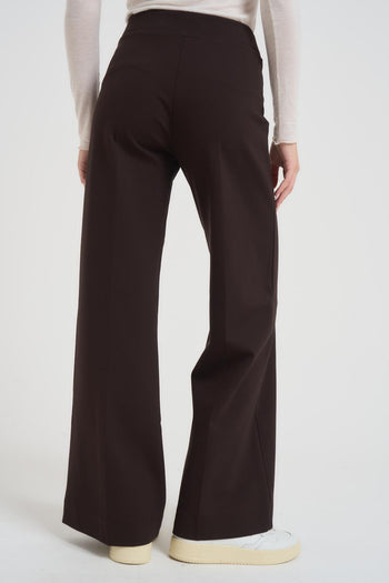 Pantalone donna a palazzo marrone - 5
