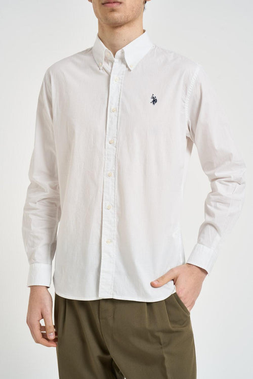 Camicia uomo in popeline bianca