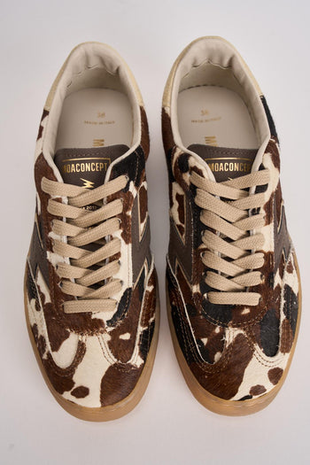 Sneakers donna in cavallino muccato - 8