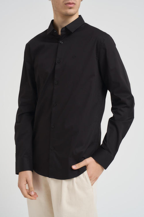 Camicia uomo manica lunga nera