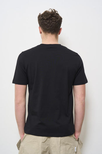 T-shirt uomo girocollo nera con stampa - 4