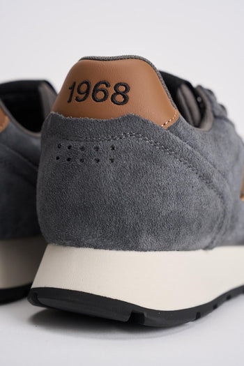 Sneakers uomo in suede grigie - 8