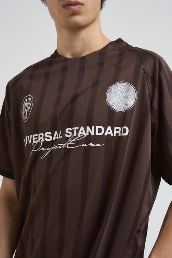 T-shirt uomo girocollo in jersey marrone - 3