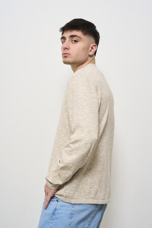 Maglia uomo girocollo beige - 2