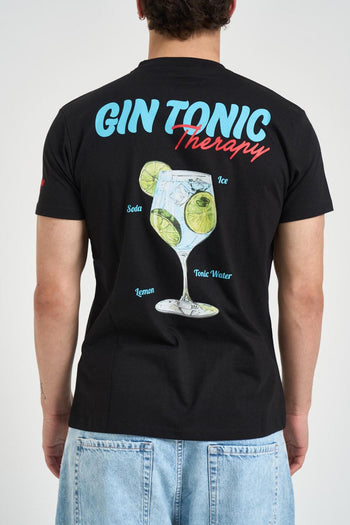 T-shirt uomo con ricamo nera - 4