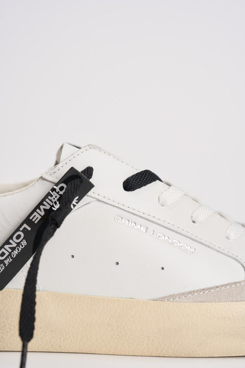 Sneakers uomo in pelle bianche e nere - 2