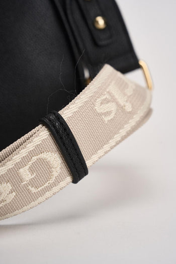 Borsa donna a tracolla in ecopelle nera - 6
