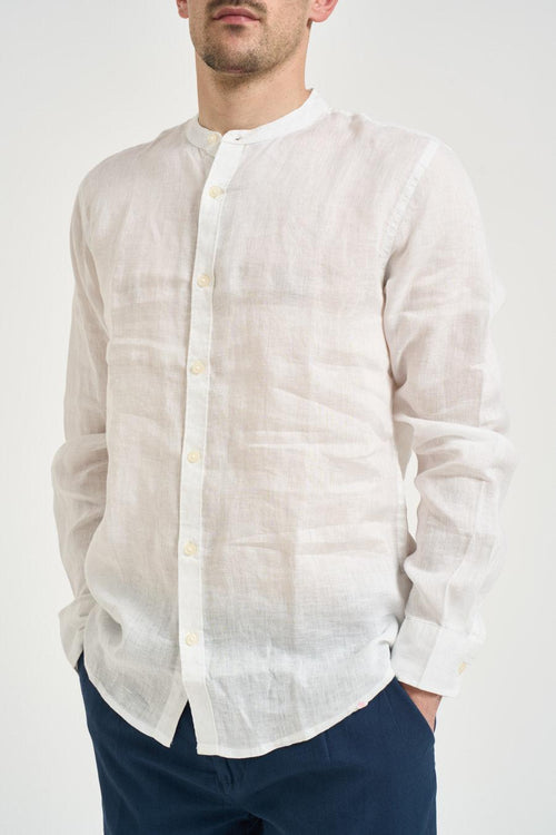 Camicia uomo in lino bianca
