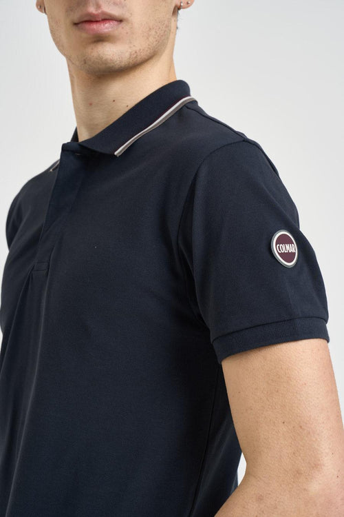 Polo uomo piqué blu notte - 2