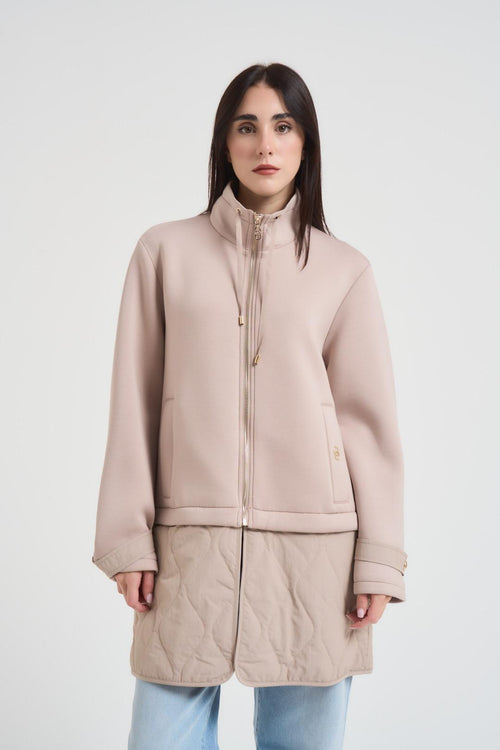 Giubboto donna in Scuba beige