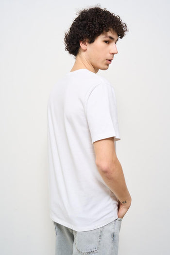 T-shirt uomo girocollo bianca - 5