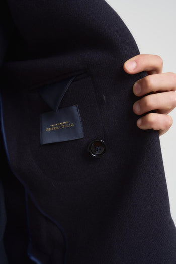 Cappotto uomo doppiopetto blu notte - 7