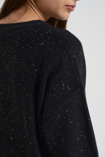 Maglia donna girocollo nera - 4