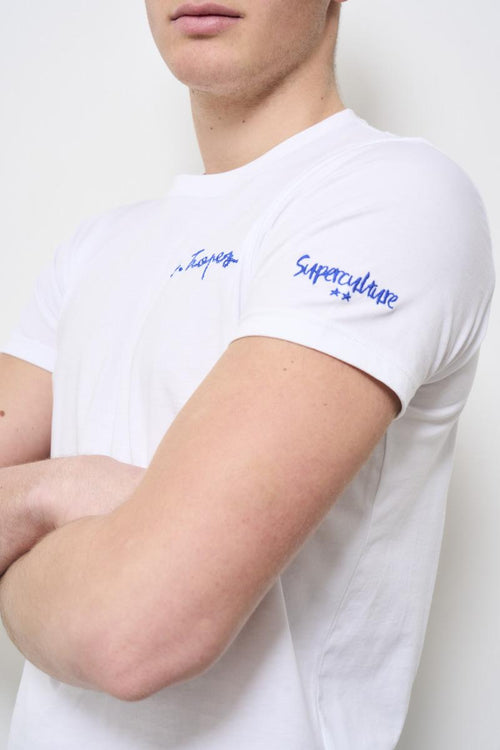 Men's white crew neck t-shirt - 2