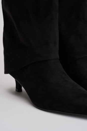 Stivale donna in suede nero - 4