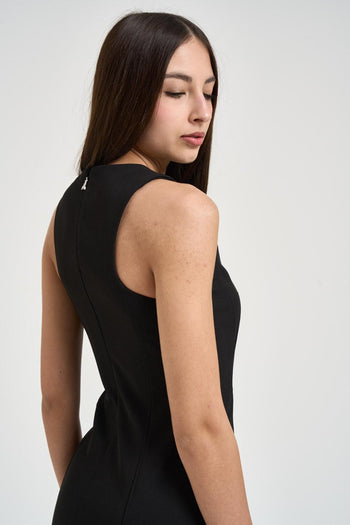 Abito donna con spacco nero - 5