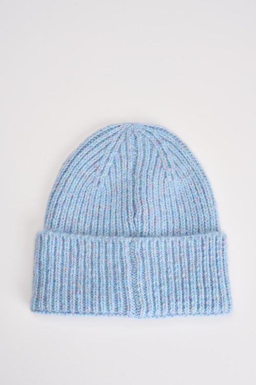 Cappello Beanie in misto lana celeste - 2