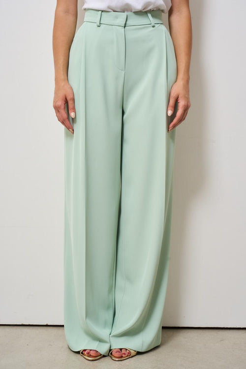 Pantalone donna a palazzo menta