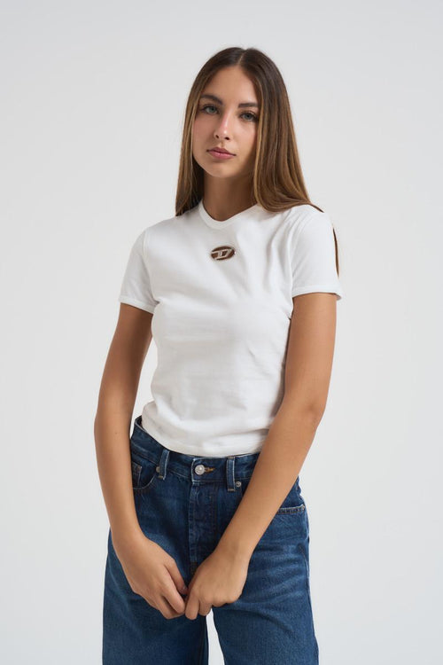 T-shirt donna girocollo T-Uncutie bianca - 1