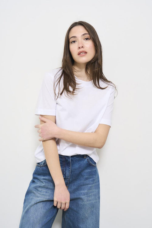 White women's crew neck t-shirt - 2