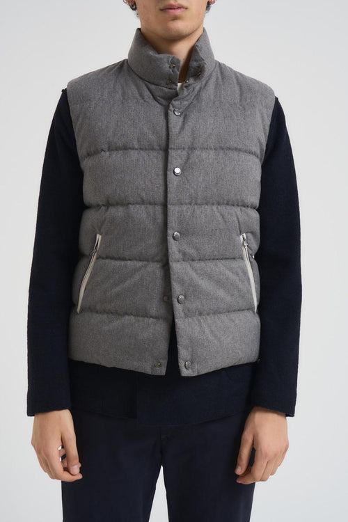 Gilet uomo trapuntato grigio - 2