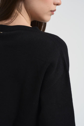 Maglia donna scollo a barca nera - 4