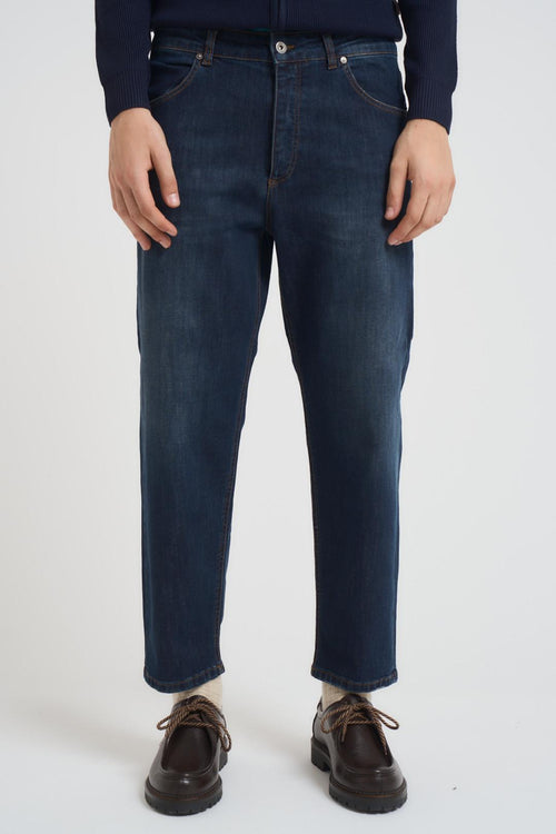 Jeans uomo chino in denim scuro - 2