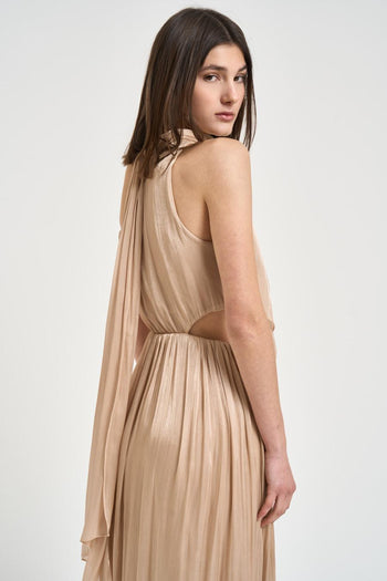Abito donna lungo champagne - 4
