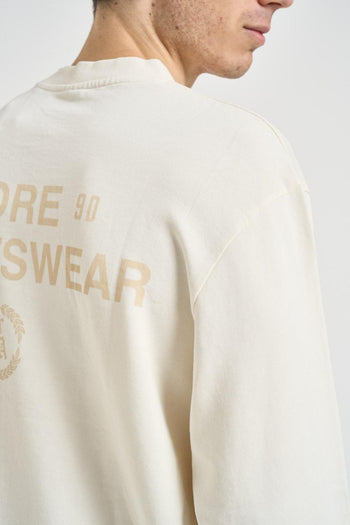 Felpa uomo girocollo panna - 5