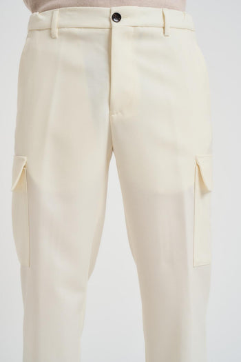 Pantalone uomo dritto panna - 4