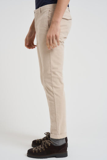 Pantalone uomo skinny a costine beige - 3