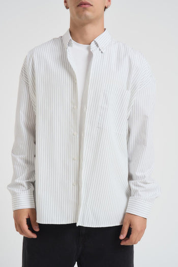 Camicia uomo a righe bianca - 3